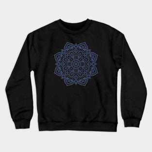 Elegant indigo blue mandala - subtle tone on tone Crewneck Sweatshirt